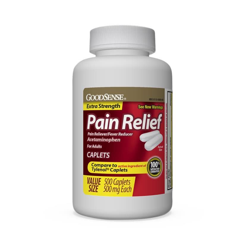 Medline GoodSense Extra Strength Acetaminophen Caplets