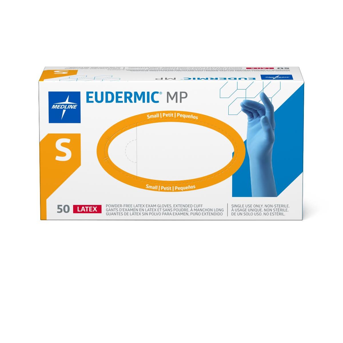 Medline Eudermic MP High-Risk Powder-Free Latex Exam Gloves