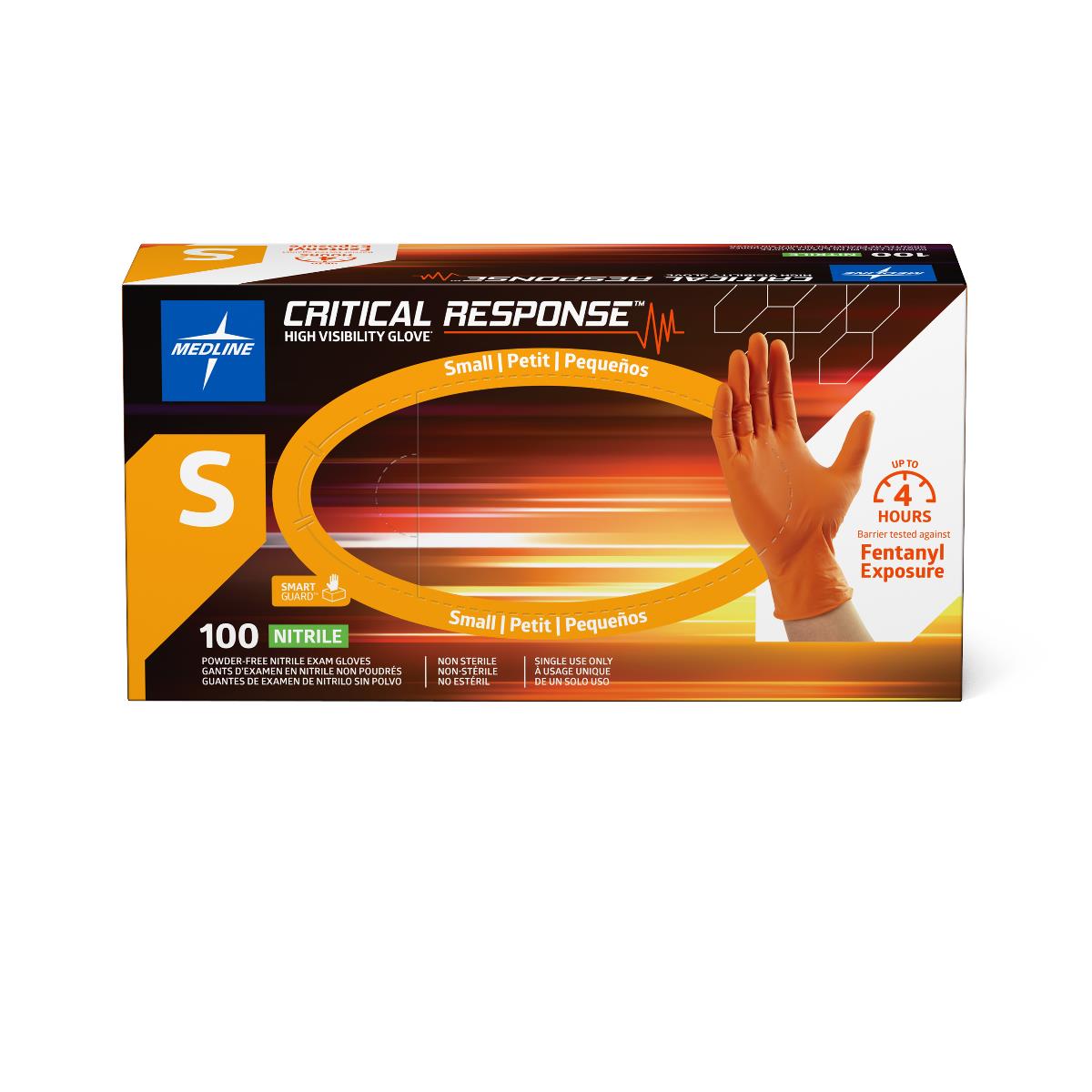 Medline Critical Response Powder-Free Nitrile Exam Gloves