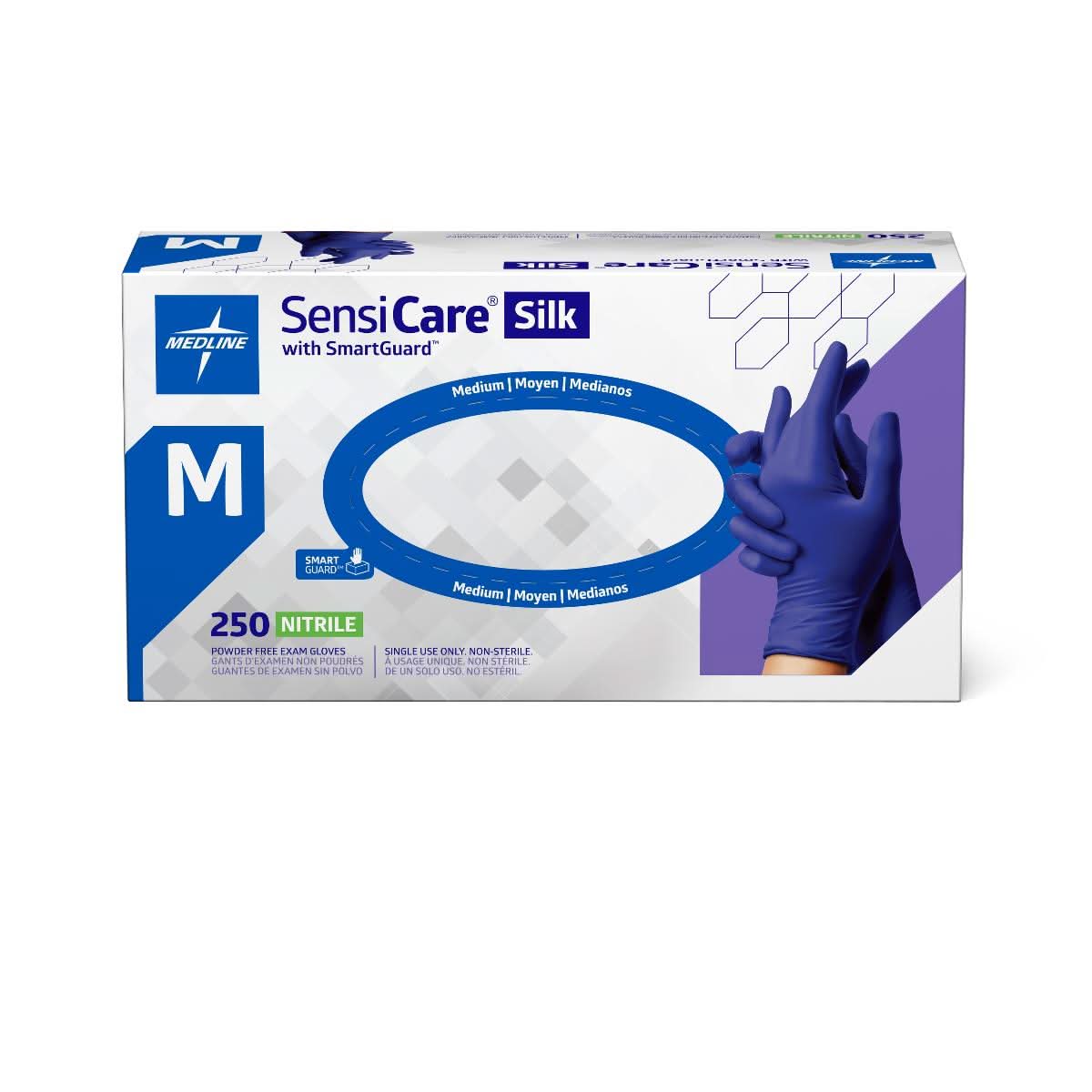 Medline SensiCare Silk Nitrile Exam Gloves