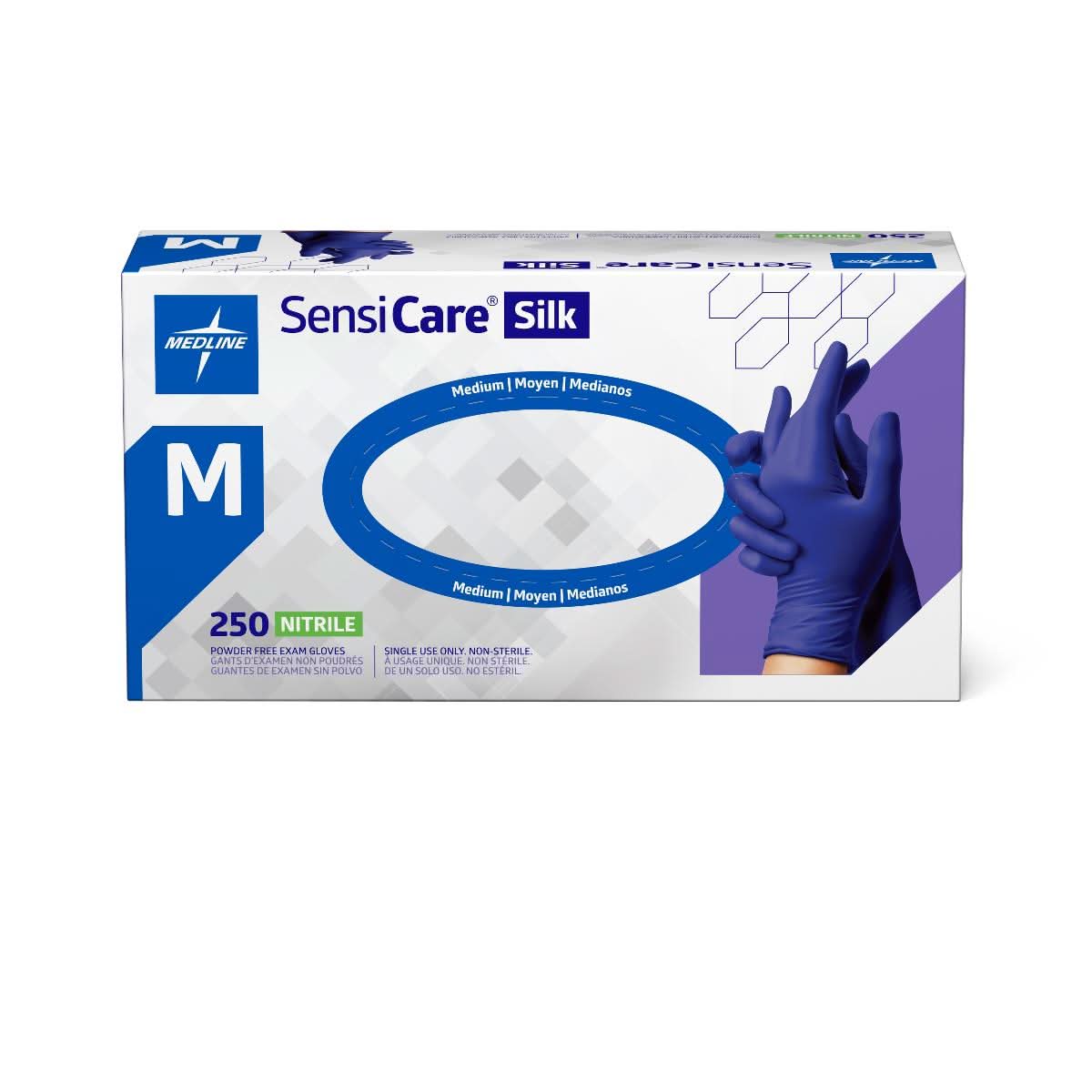Medline SensiCare Silk Nitrile Exam Gloves