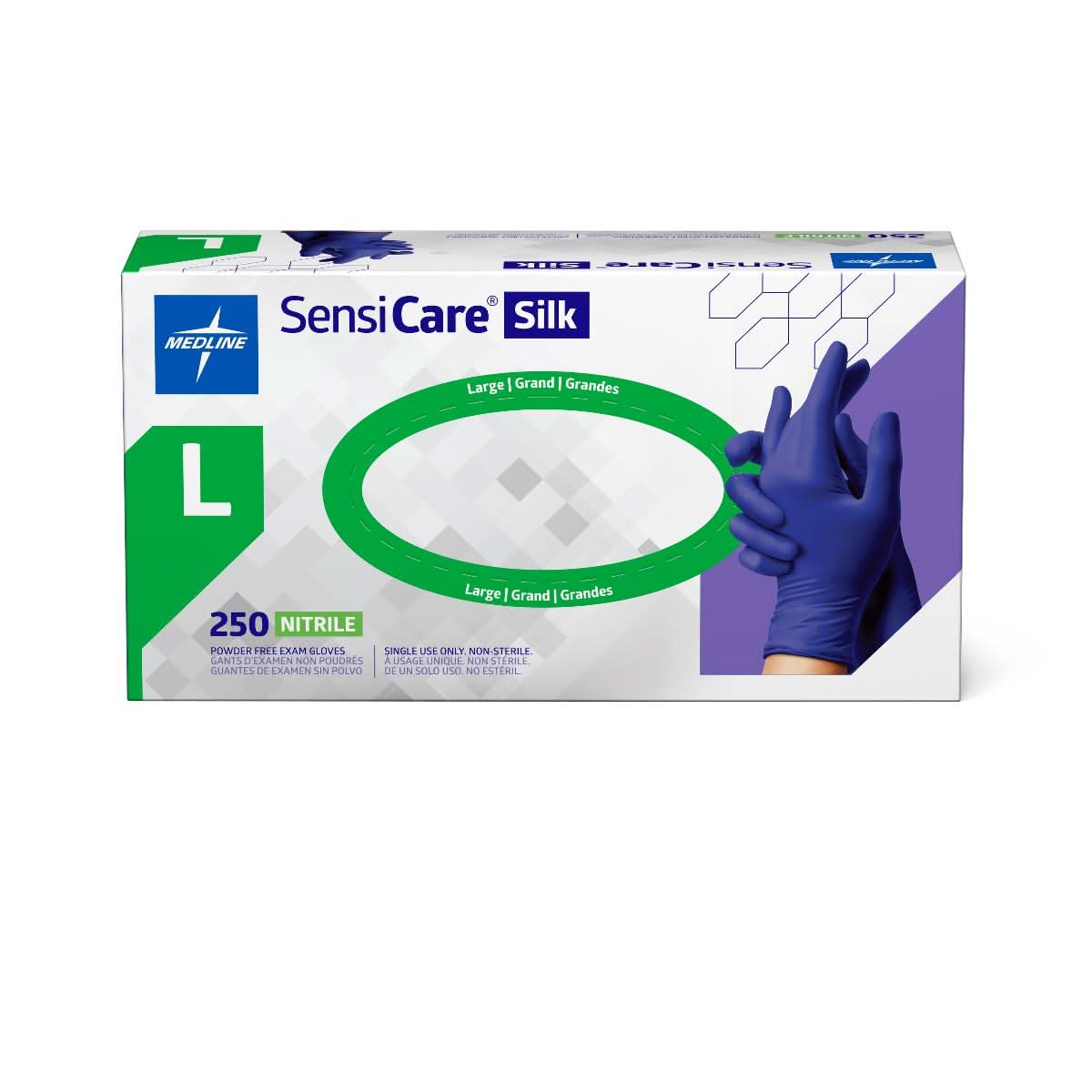 Medline SensiCare Silk Nitrile Exam Gloves