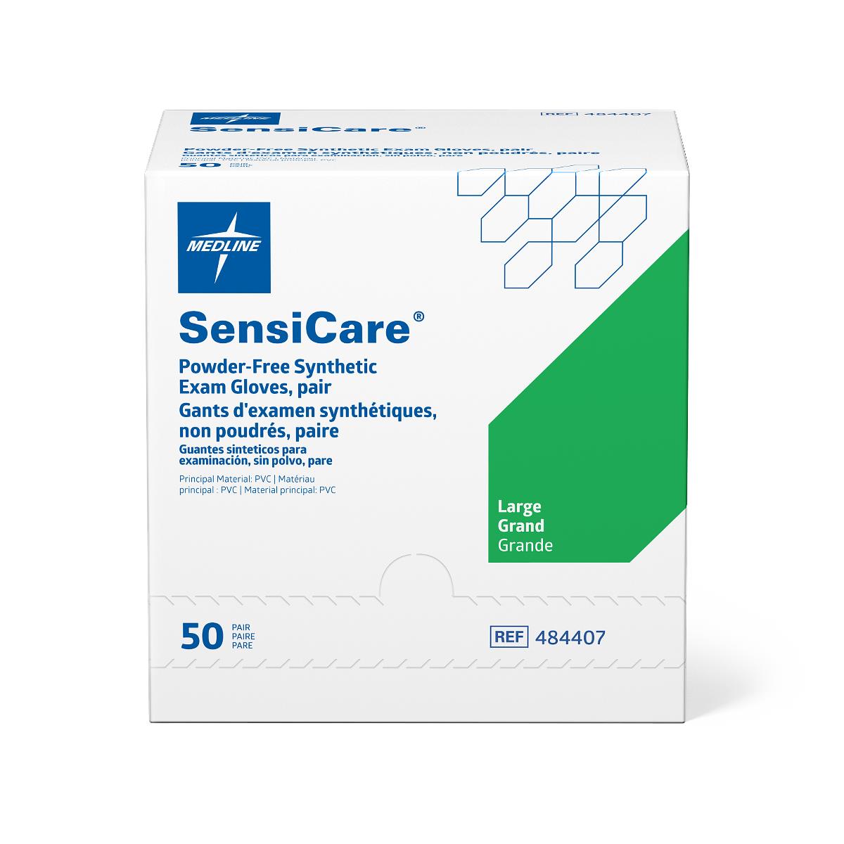 Medline SensiCare Powder-Free Stretch Vinyl Sterile Exam Gloves