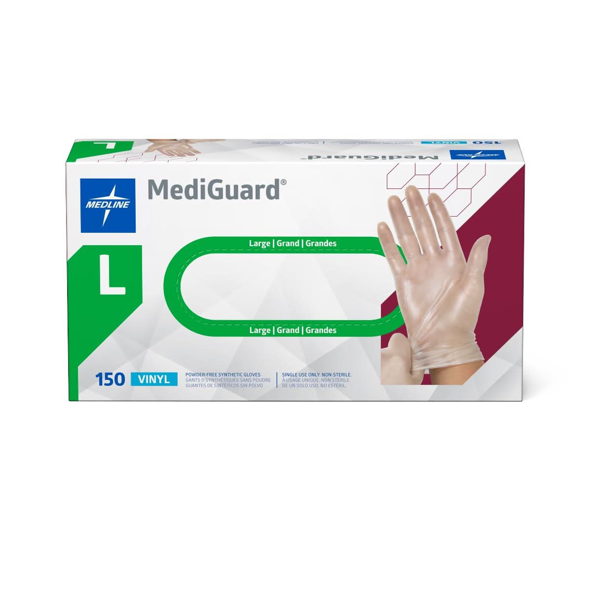Medline MediGuard Vinyl Synthetic Exam Gloves - CA Only