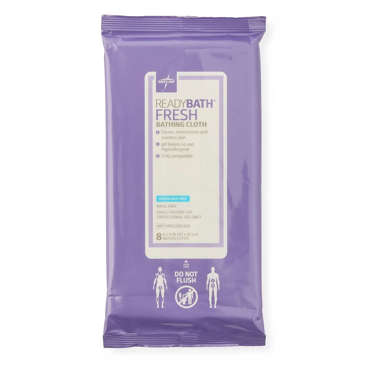 Medline ReadyBath Frsh Stndrd Weight Washcloths