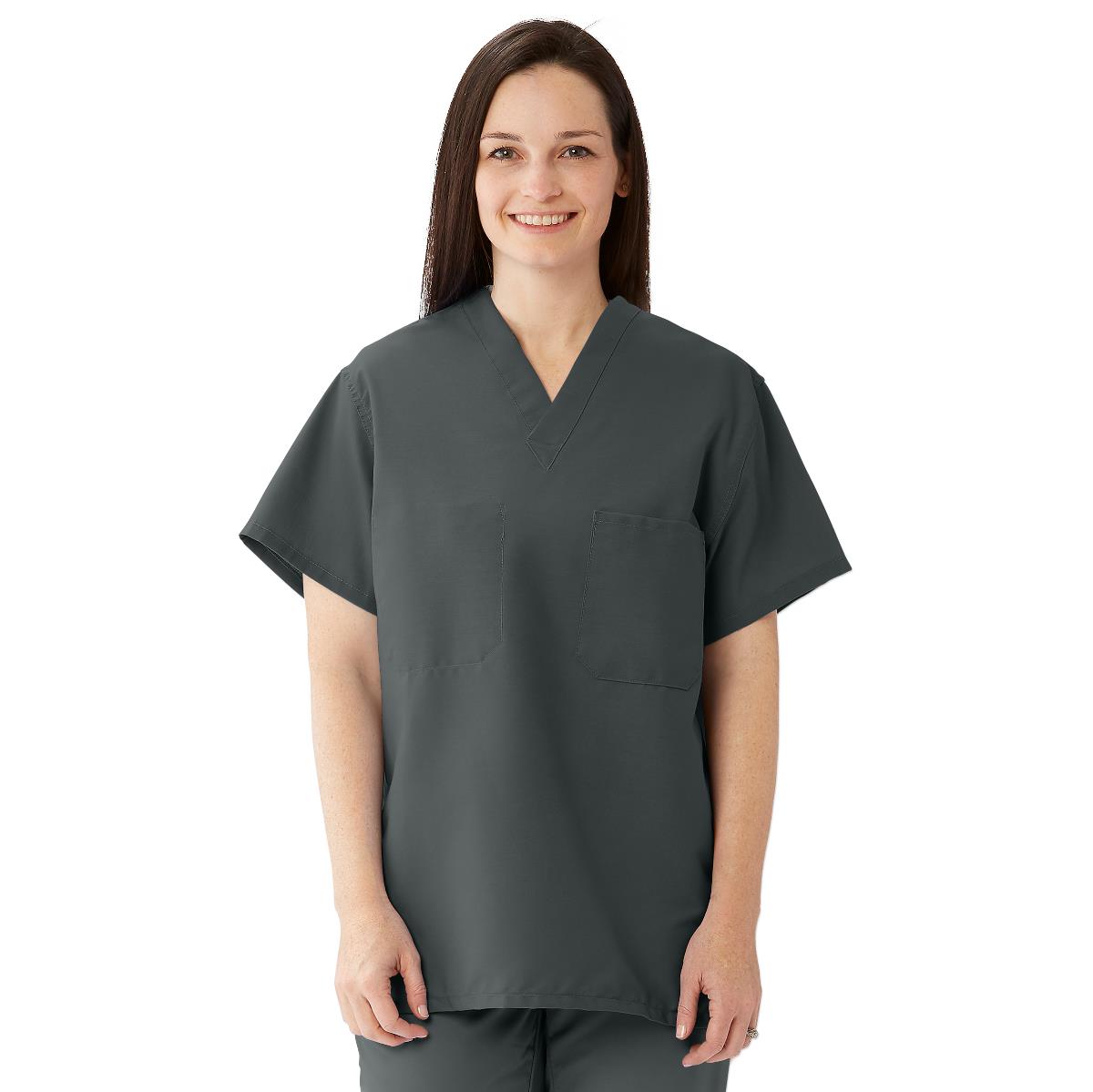 Medline ComfortEase Unisex Reversible 1-Pocket Scrub Tops (Style 910)