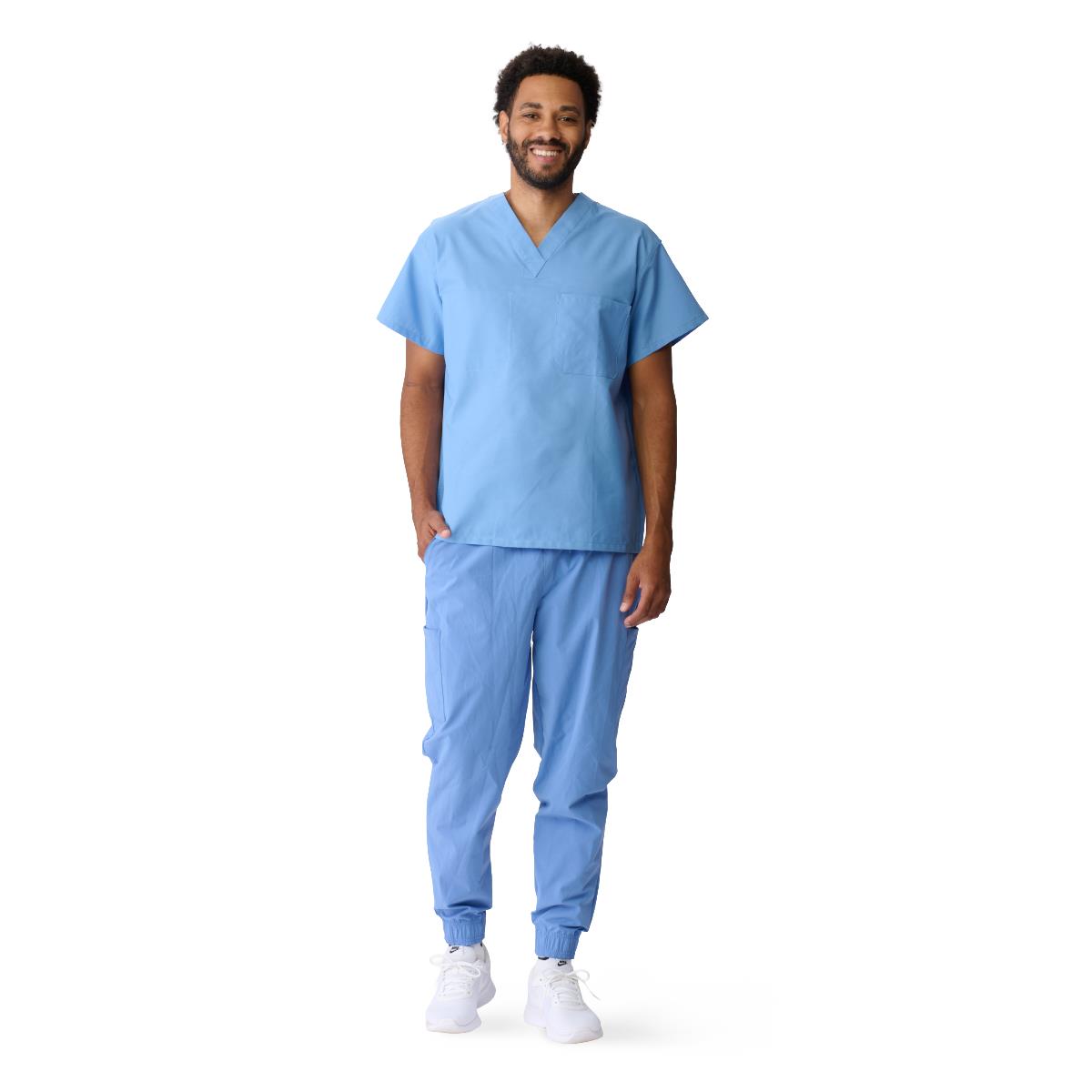 Medline AngelStat Unisex Reversible Scrub Tops with Medline Color Coding (Style 610)