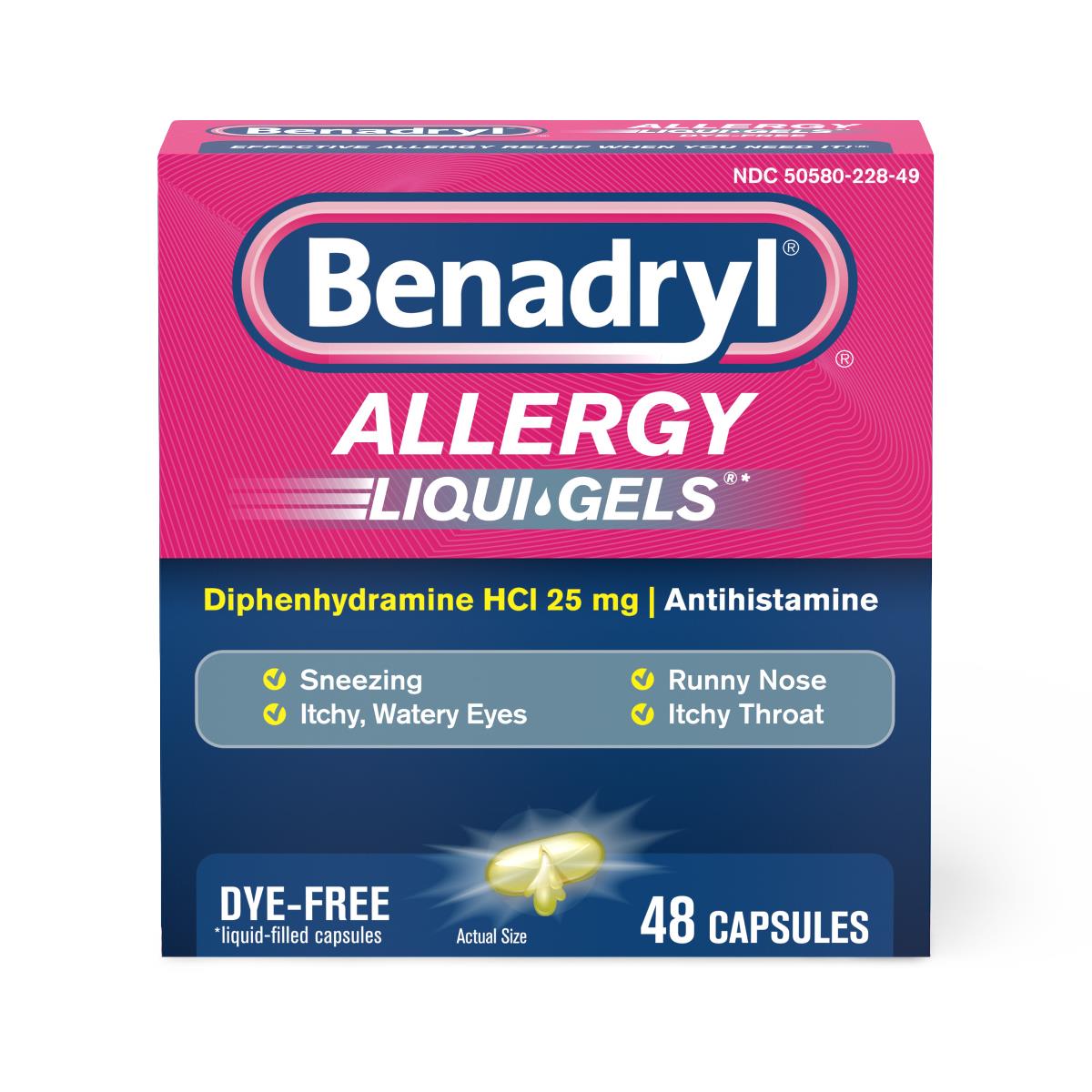 Medline Benadryl Allergy Liqua-Gels Capsules