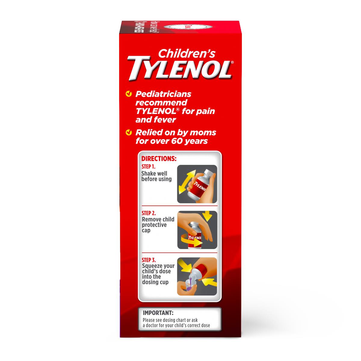 Medline Tylenol Children's Pain + Fever Oral Suspension