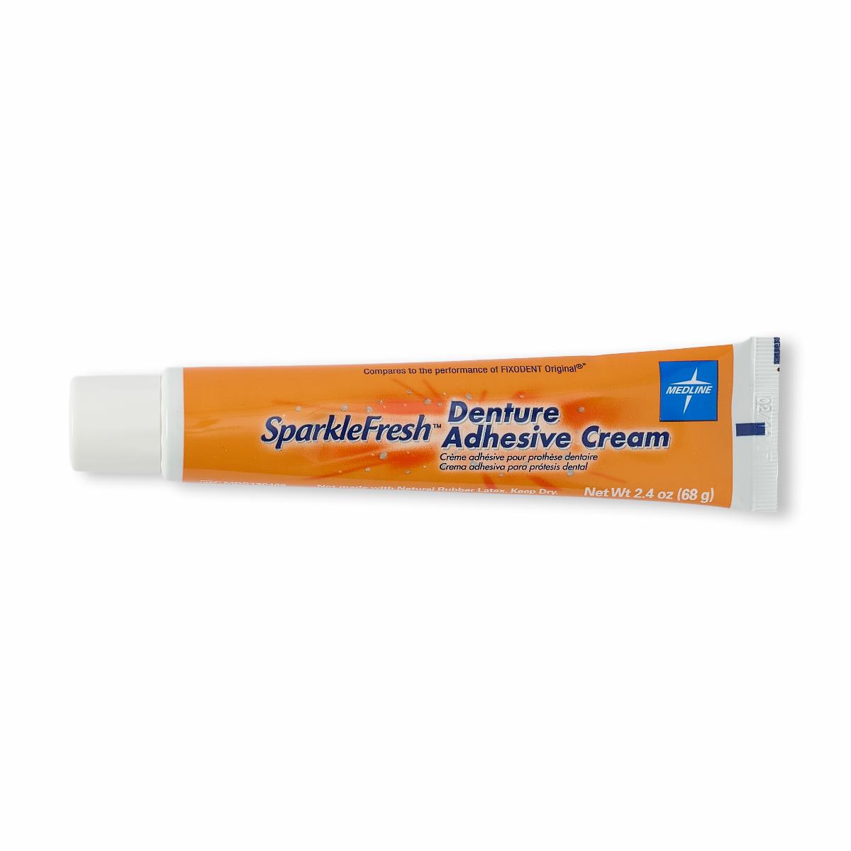 Medline SparkleFresh Denture Adhesive Cream
