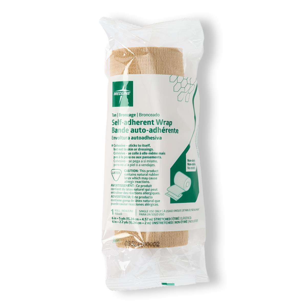 Medline Nonsterile Self-Adherent Cohesive Latex Wraps