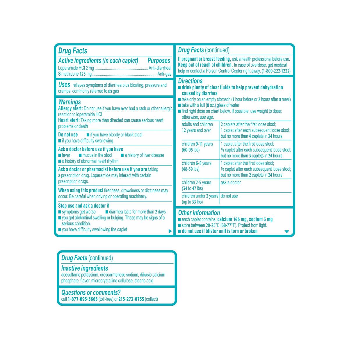 Medline Imodium Multisymptom Relief Caplets