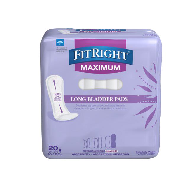 Medline FitRight ActivEdge Women's Bladder Control Pads