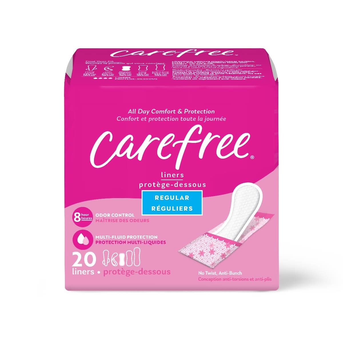 Medline Carefree Acti-Fresh Regular To Go Pantiliners