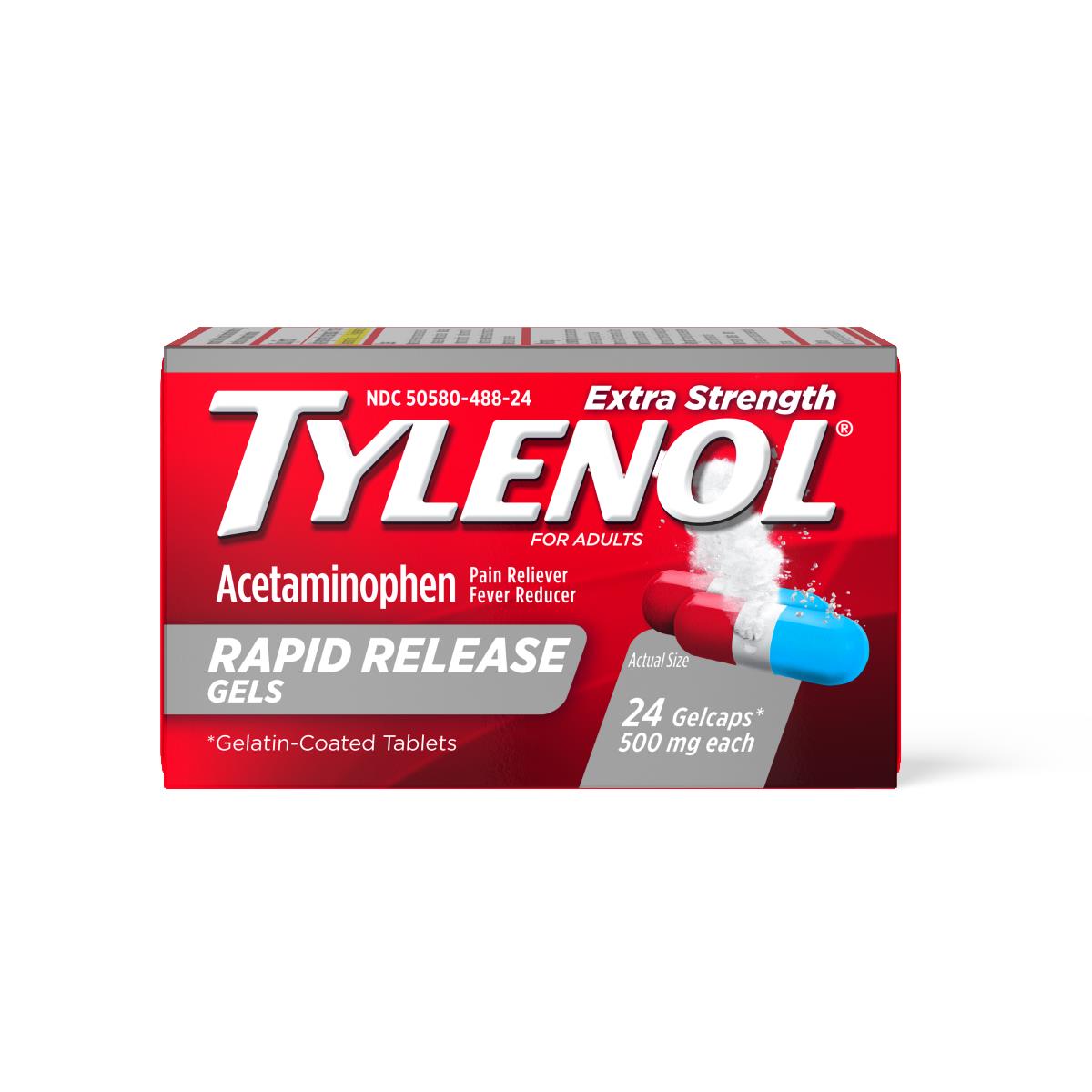 Medline Tylenol Rapid Release Gelcaps