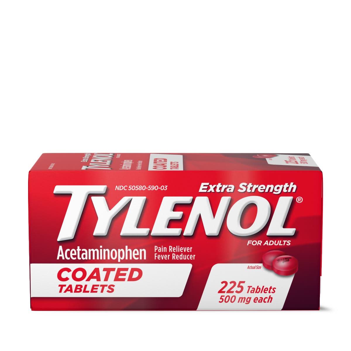 Medline Tylenol Extra-Strength Coated Tablets
