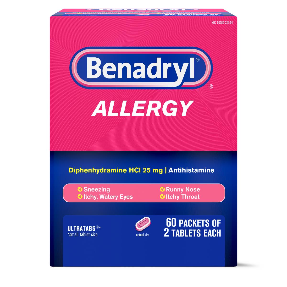 Medline Benadryl ULTRATAB Allergy Tablets