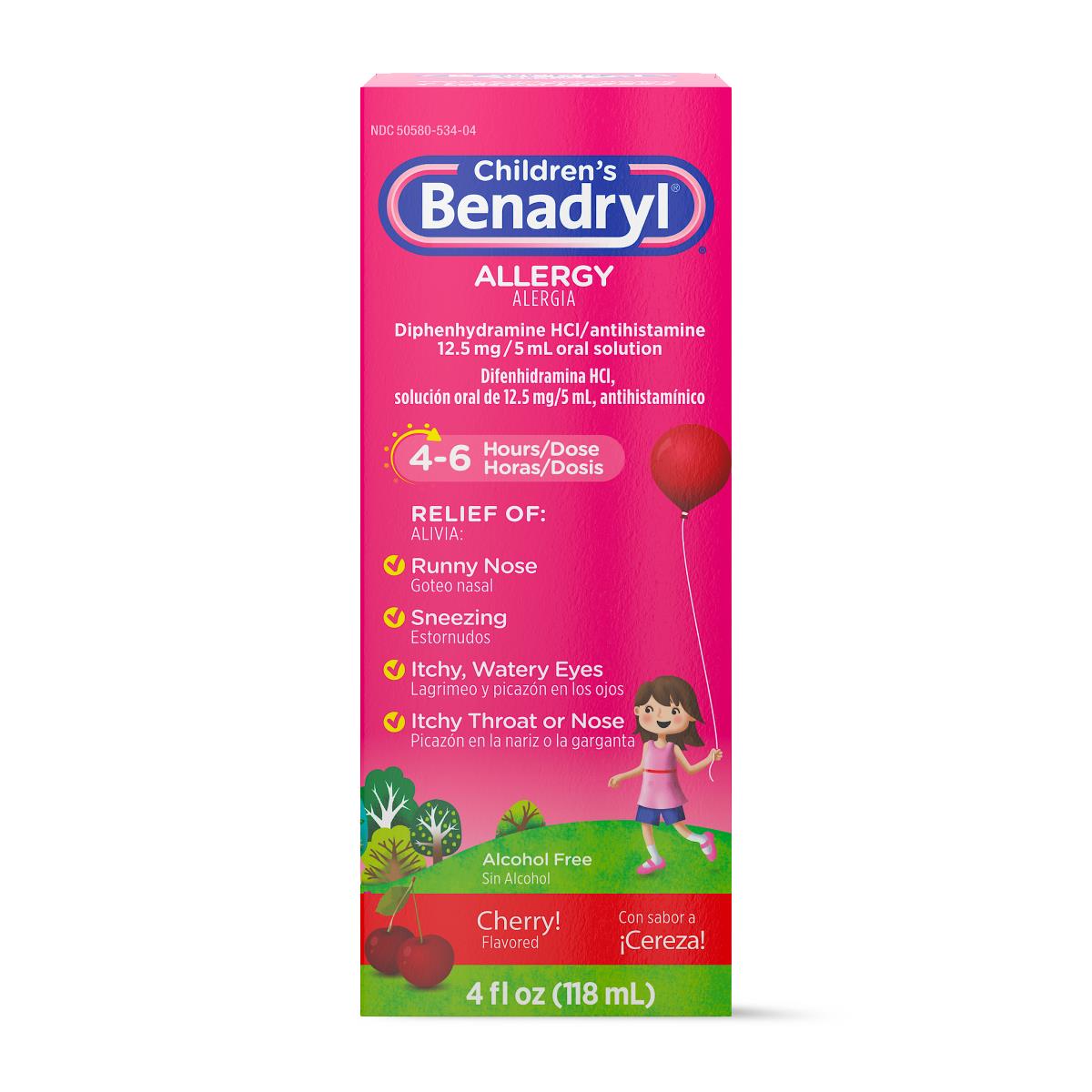 Medline Children's Benadryl Allergy Liquid