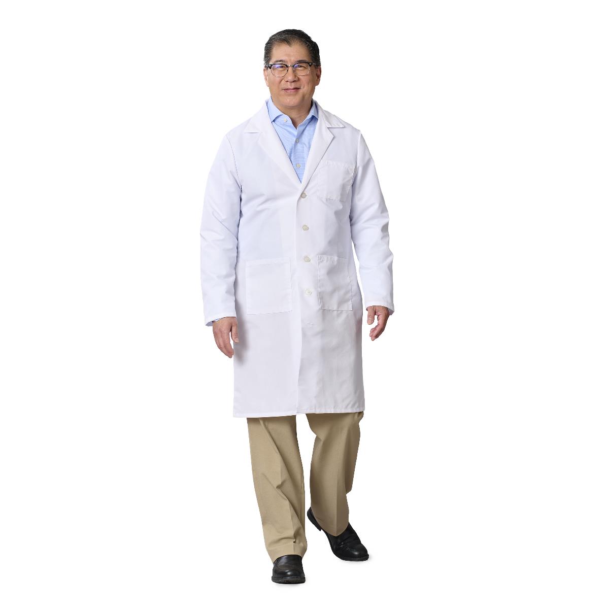 Medline Propel Men's 4-Pocket Full-Length Lab Coats