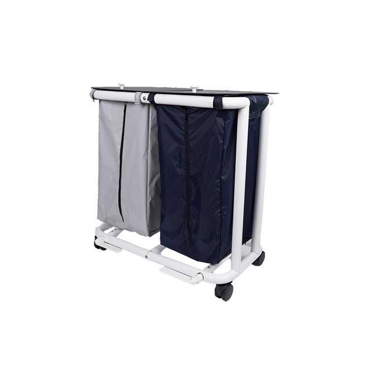 Mor-Medical Deluxe New Era Patented Infection Control Large Double Hamper with Zipper Opening Bag and Foot Pedal