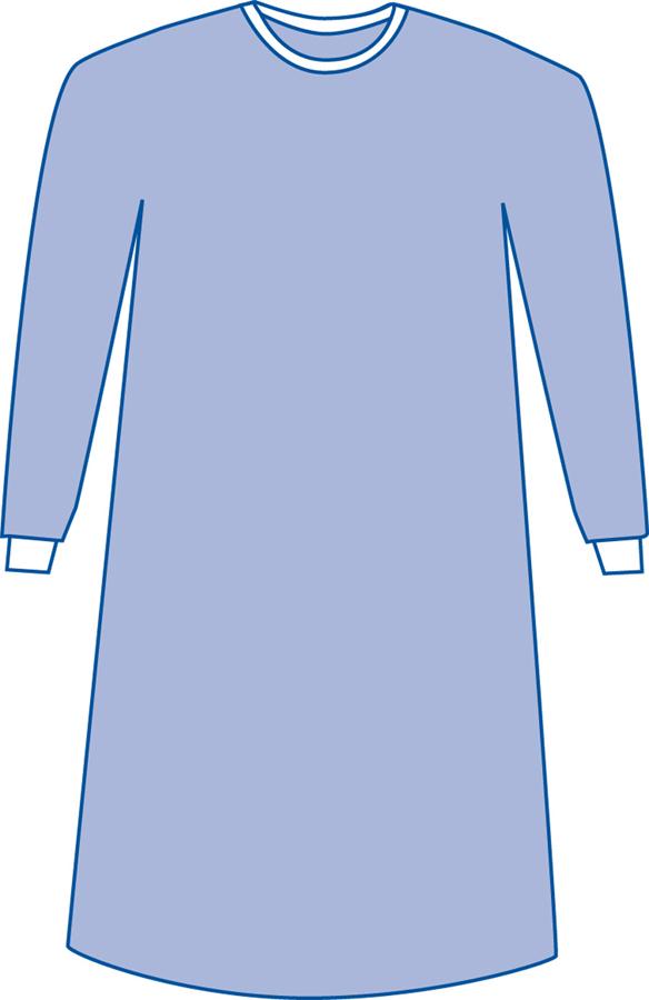 Medline Sterile Non-Reinforced Aurora Surgical Gowns with Set-In Sleeves