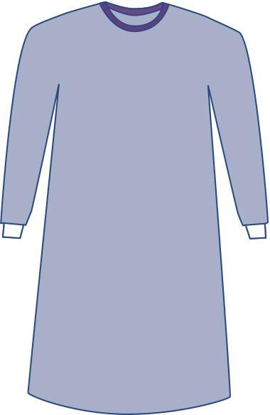 Medline Sterile Non-Reinforced Aurora Surgical Gowns with Set-In Sleeves