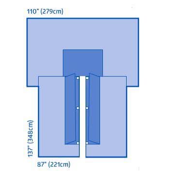 Medline C-V Split Drape