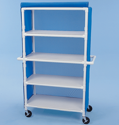 Healthline Four Shelf Cart, 42″ x 20″ Shelves