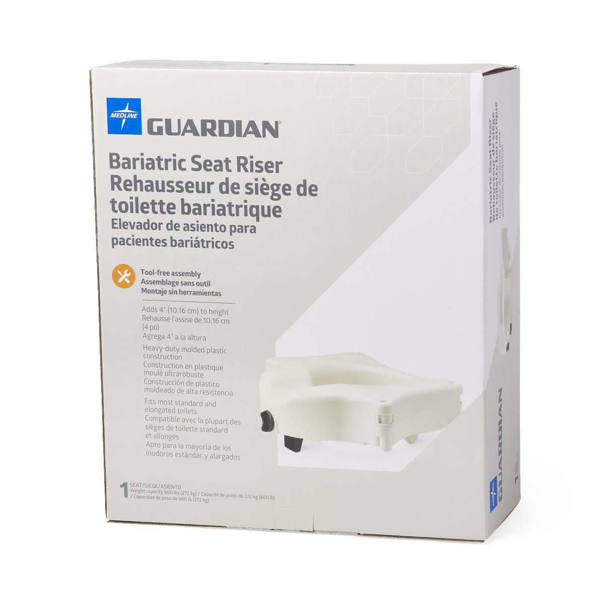 Medline Bariatric Raised Toilet Seat Risers