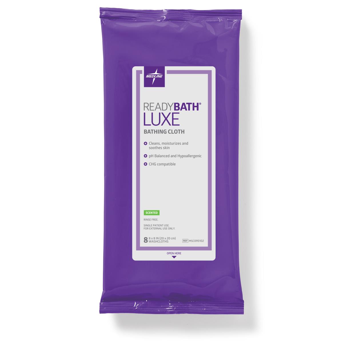Medline ReadyBath LUXE Total Body Cleansing Heavyweight Washcloths