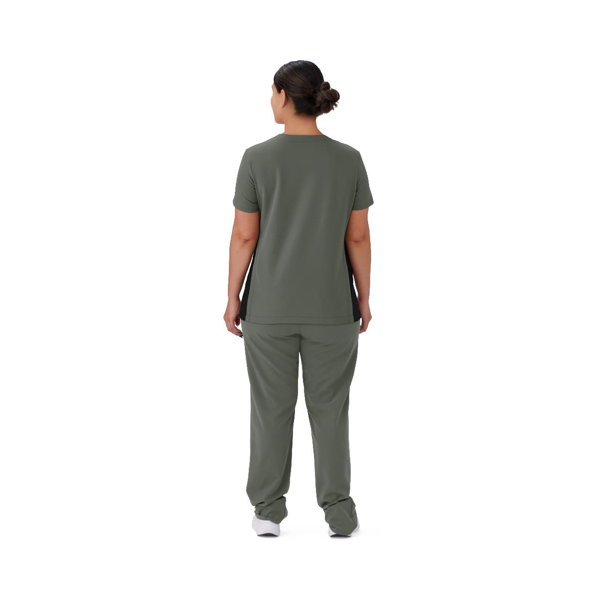 Medline Staten AVE Women's Yoga-Style Scrub Tops with Zipper Pockets (Style 4865)