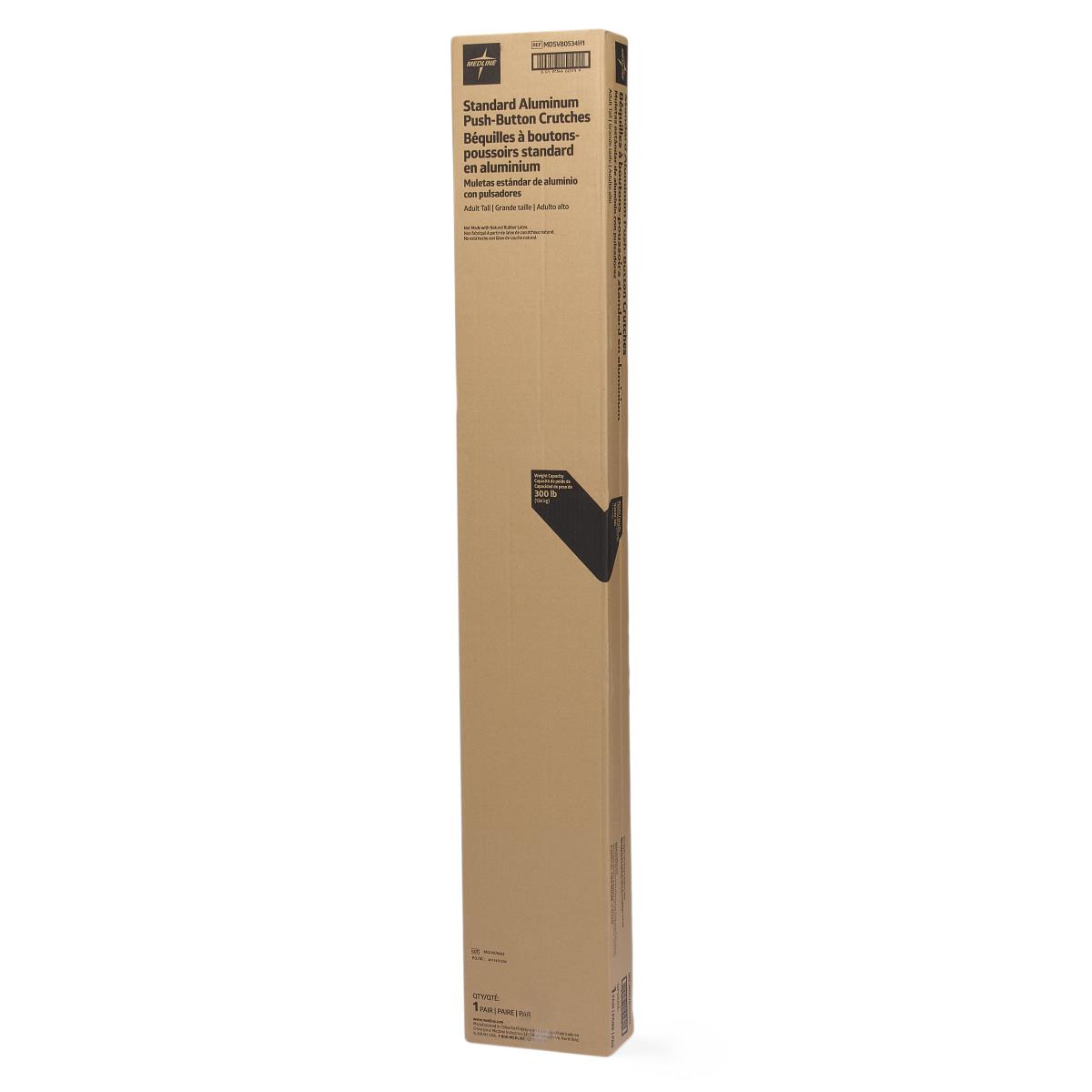 Medline Standard Aluminum Push-Button Crutches