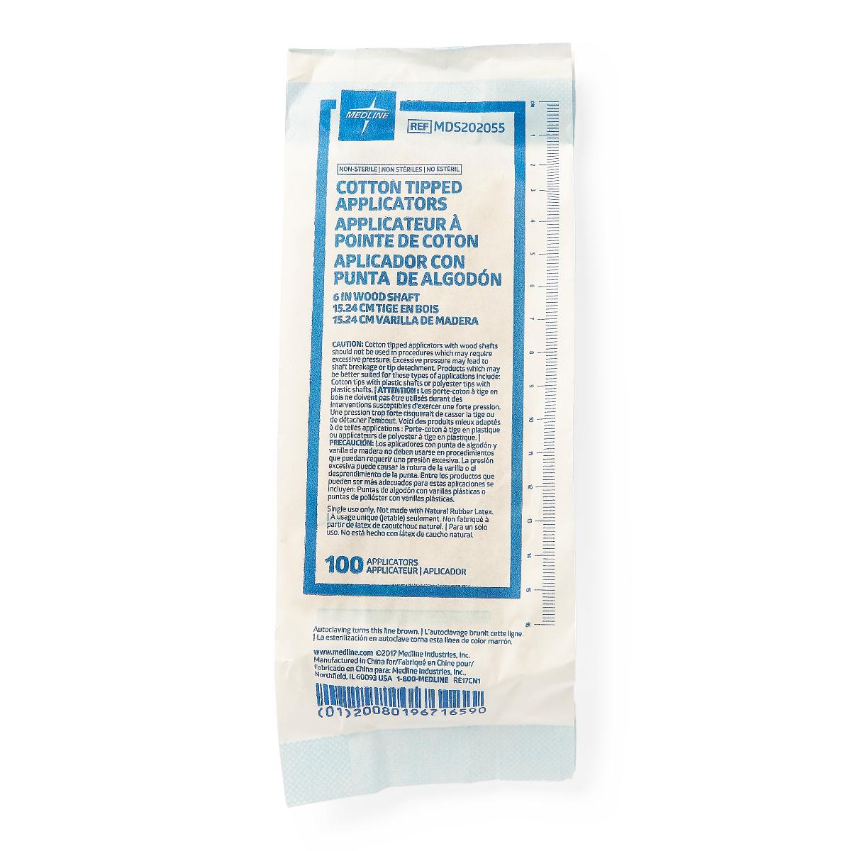 Medline Nonsterile Cotton Tipped Applicator