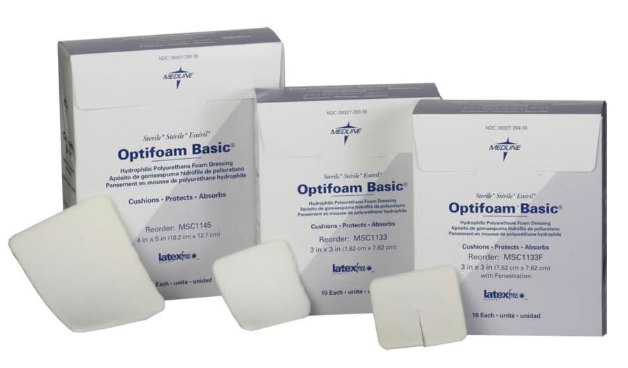 Medline Optifoam Basic Non-Adhesive Dressings