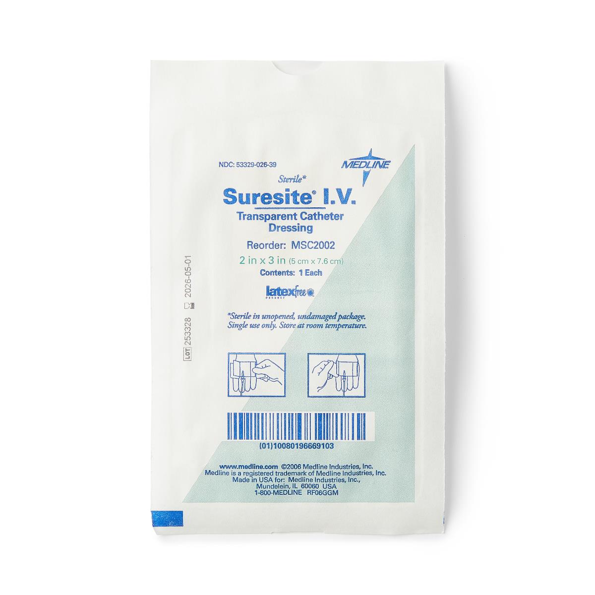 Medline Suresite IV Transparent Dressings