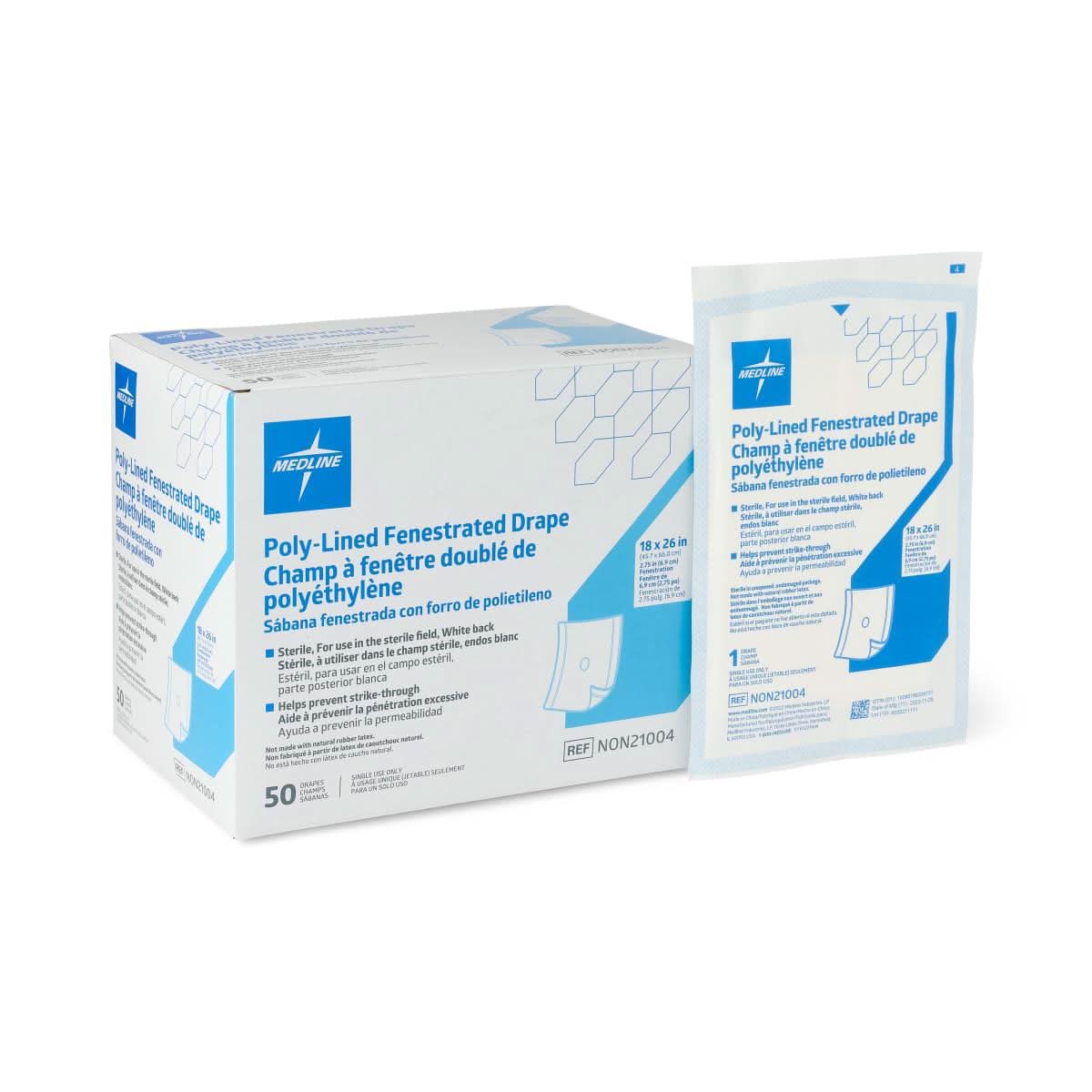 Medline Sterile Fenestrated Disposable Drapes