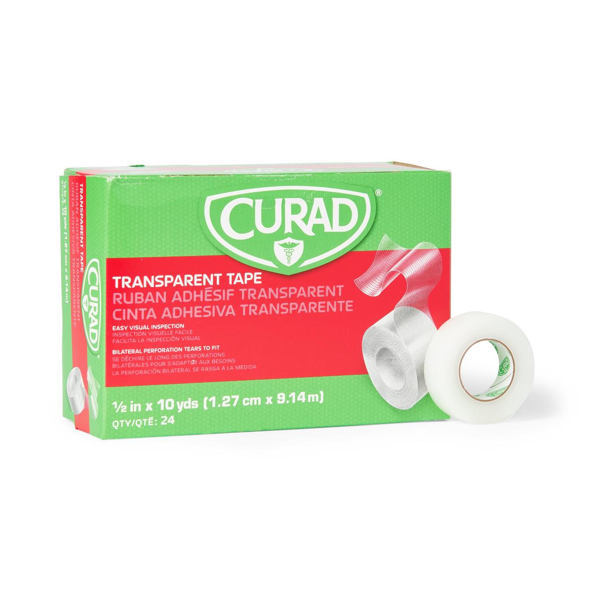 Medline CURAD Transparent Adhesive Plastic Tape