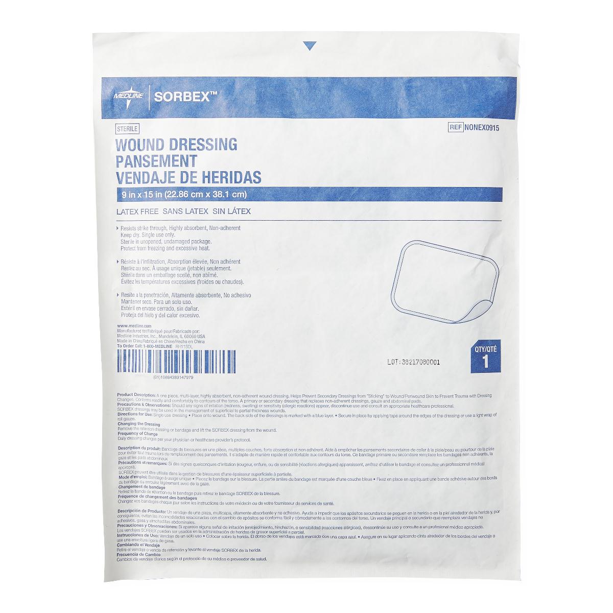 Medline Sorbex Sterile Absorbent Dressings