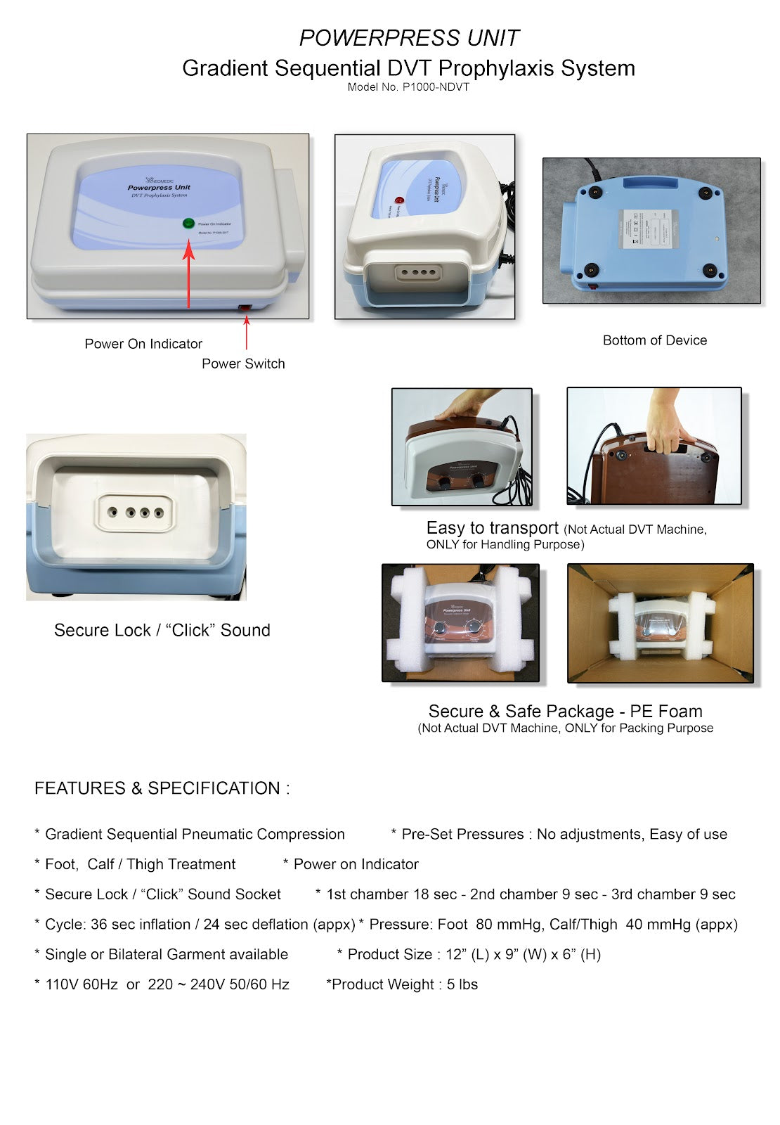 Neomedic POWERPRESS INTERMITTENT DVT PROPHYLAXIS SYSTEM