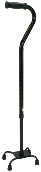 Compass Health ProBasics Bariatric Quad Cane, Small Base (Black),