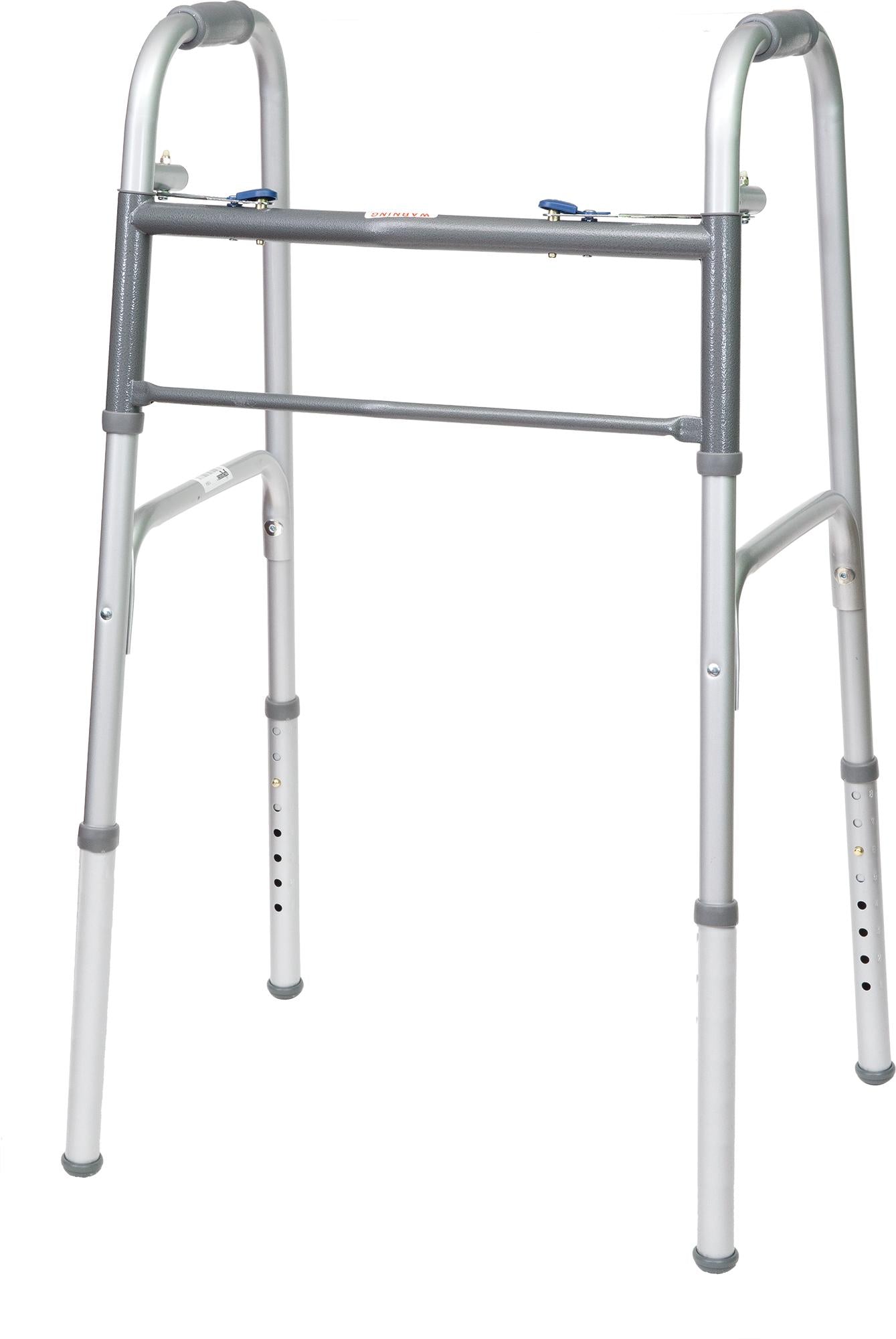 Compass Health ProBasics Economy Two-Button Folding Steel Walker, (Adult)