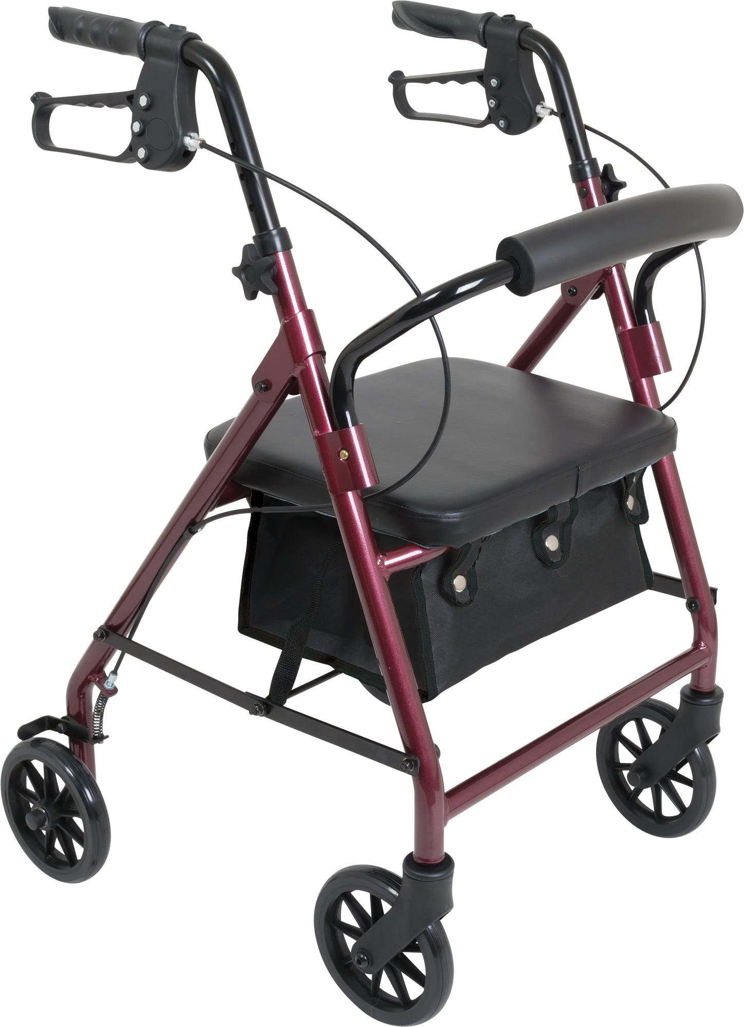 Compass Health ProBasics Junior Rollator with 6-inch Wheels, Burgundy,