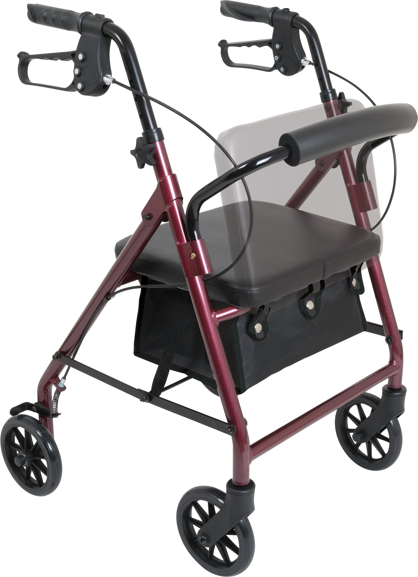Compass Health ProBasics Junior Rollator with 6-inch Wheels, Burgundy,