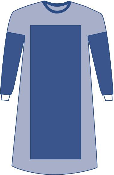Medline Sterile Eclipse Poly-Reinforced Extra-Long Surgical Gowns