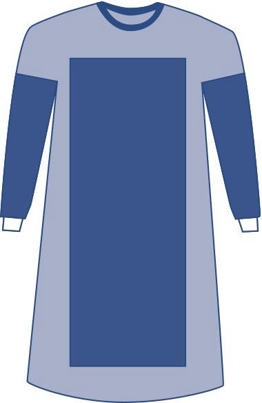 Medline Sterile Aurora Poly-Reinforced Surgical Gowns with Set-in Sleeves