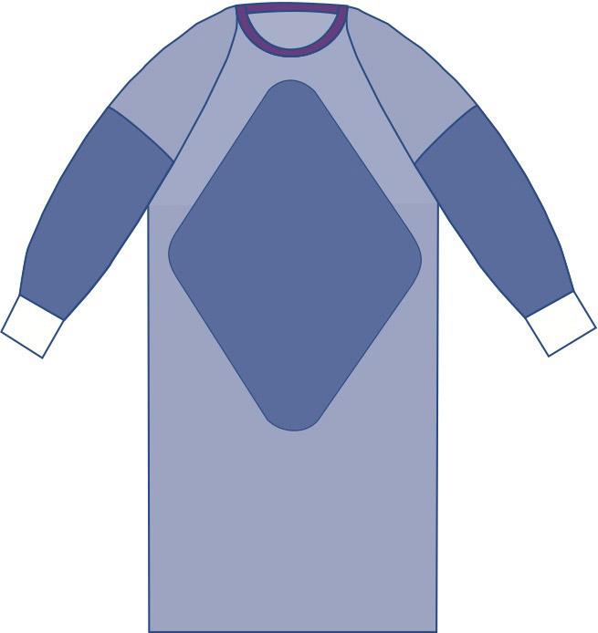 Medline Sterile Aurora Fabric-Reinforced Surgical Gowns with Raglan Sleeves