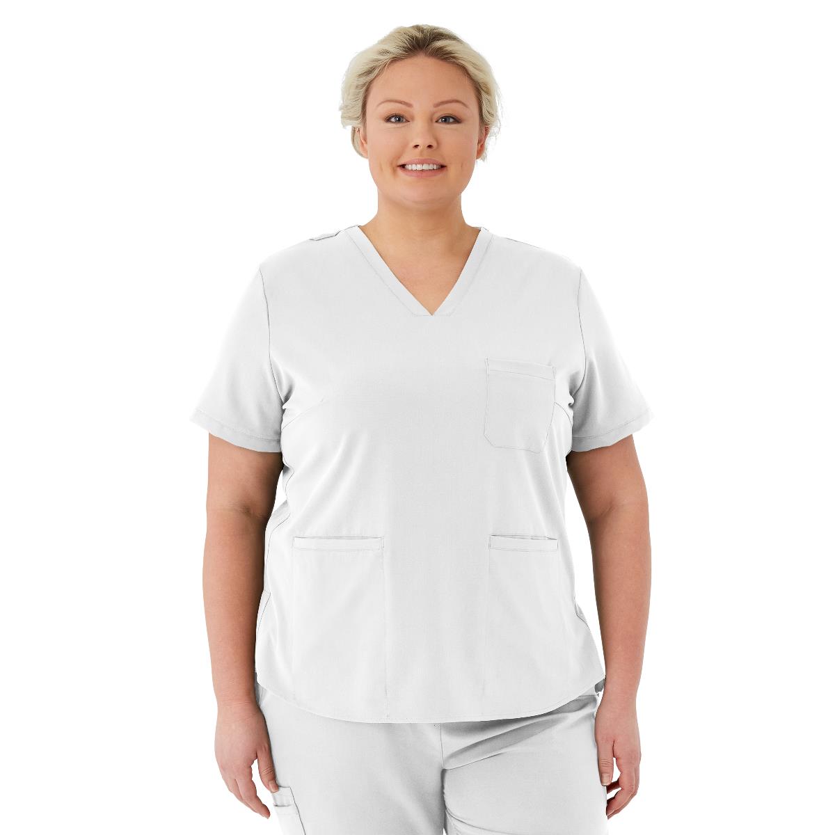 Medline Lexington AVE Women's 3-Pocket Scrub Tops (Style 4802) - Black