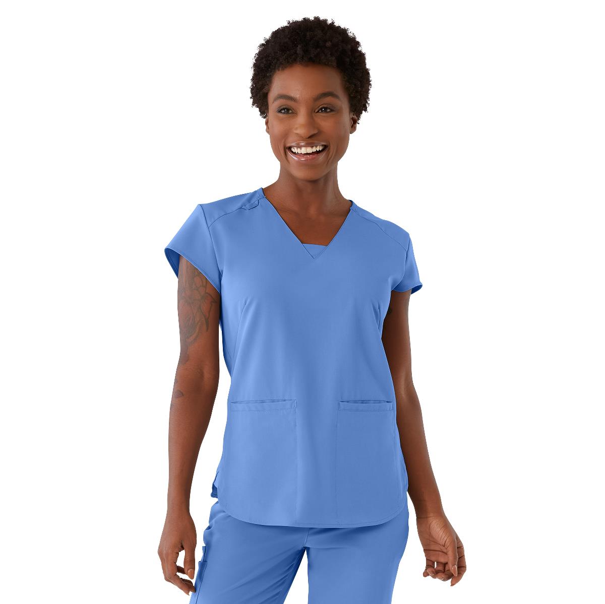 Medline Monroe AVE Women's V-Neck Tunic Style Scrub Tops (Style 4805)