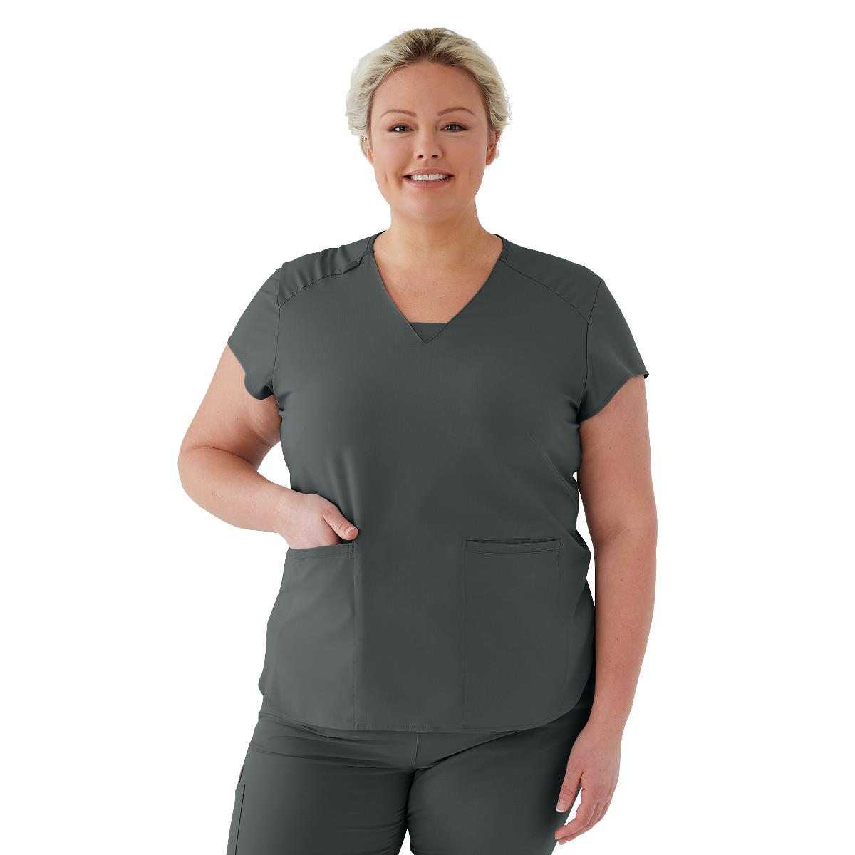 Medline Monroe AVE Women's V-Neck Tunic Style Scrub Tops (Style 4805)