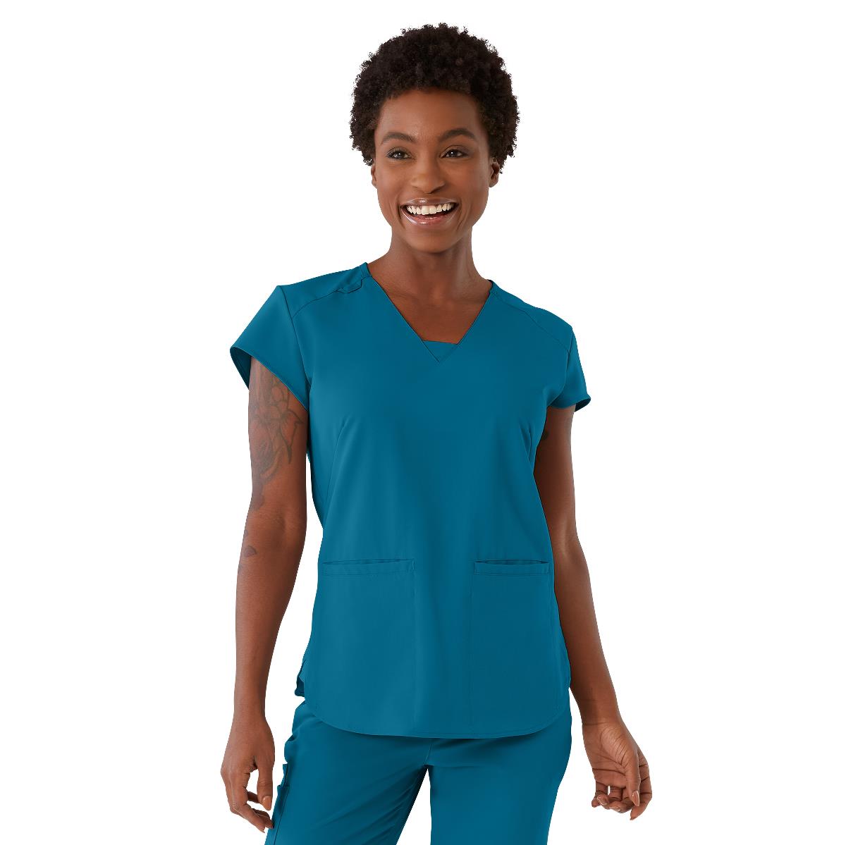 Medline Monroe AVE Women's V-Neck Tunic Style Scrub Tops (Style 4805)